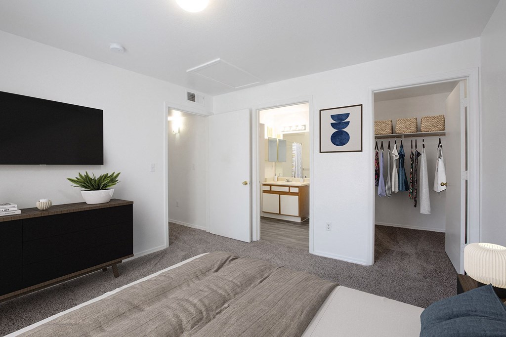 Bedroom 2 Bedroom Floorplan at Aspen Ridge Apartments in Albuquerque New Mexico